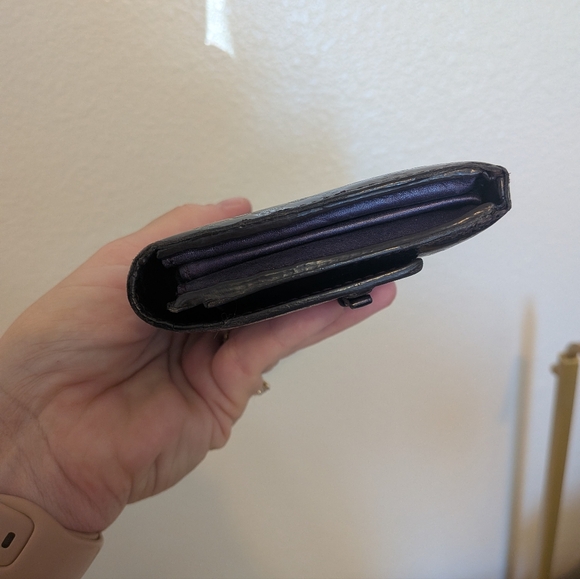 Gucci Guccisima Patent Leather Deep Purple Long Snap Wallet - Picture 9 of 16